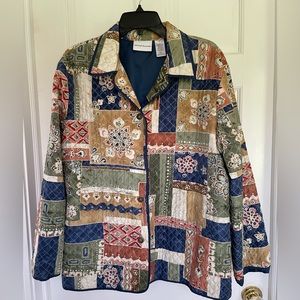 Alfred Dunner size 18 multicolored silk jacket